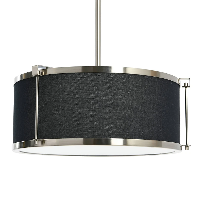 Hello Honey® Robert Stevenson Lighting Harrison Metal Ceiling Light with Captured Linen Shade