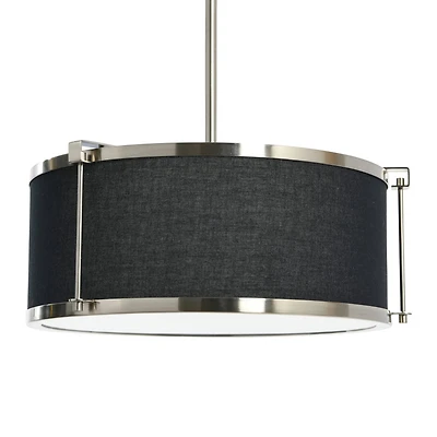 Hello Honey® Robert Stevenson Lighting Harrison Metal Ceiling Light with Captured Linen Shade