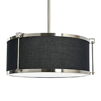 Hello Honey® Robert Stevenson Lighting Harrison Metal Ceiling Light with Captured Linen Shade