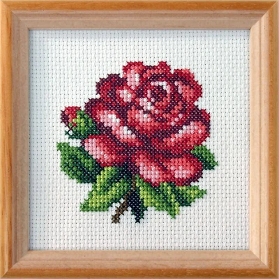 Orchidea Cross Stitch Kit Red Rose