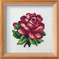 Orchidea Cross Stitch Kit Red Rose