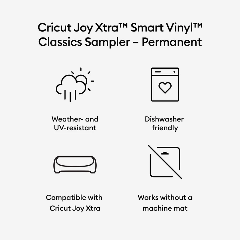 Cricut Joy Xtra™ Permanent Smart Vinyl™ Classics Sampler