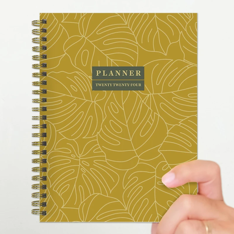TF Publishing 2024 Golden Foliage Medium Weekly Monthly Planner