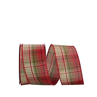 JAM Paper 2.5" x 10yd. Twill Wired Country Plaid Ribbon