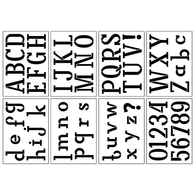 3" Skinny Serif Alphabet Stencils by Craft Smart®