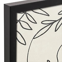 Botanical Faces 16" x 20" Black Framed Canvas