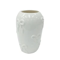 7.25" White Bow Ceramic Vase by Ashland®
