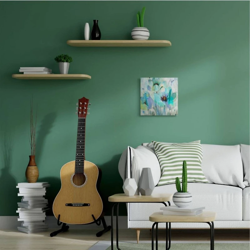 Stupell Industries Blue Lilly Abstraction Canvas Wall Art