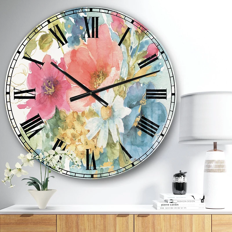 Designart My French Garden Traditional Wall Clock