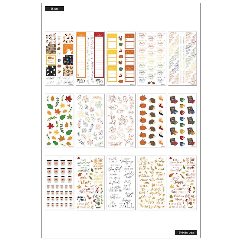 The Happy Planner® Seasonal Fall Value Pack Stickers