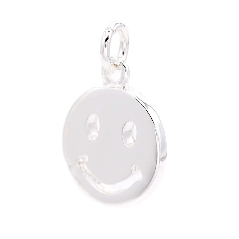 Silver Plated Smiley Face Charm by Bead Landing™