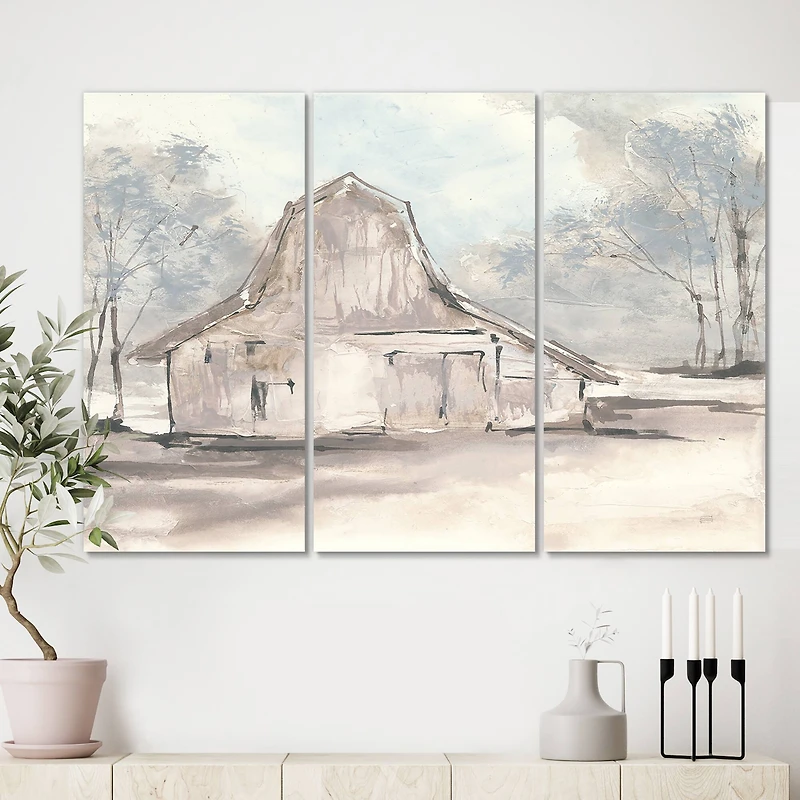 Designart - Farmhouse Barn Grey VI