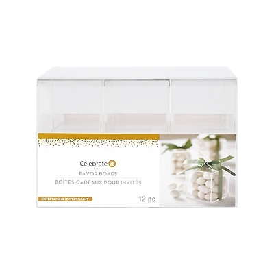 2" Clear Plastic Favor Boxes, 12ct. by Celebrate It™