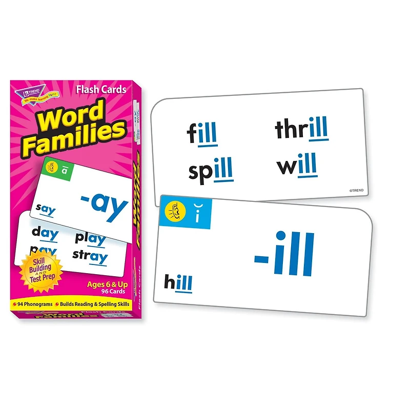 Trend Enterprises® Word Families Skill Drill Flash Cards