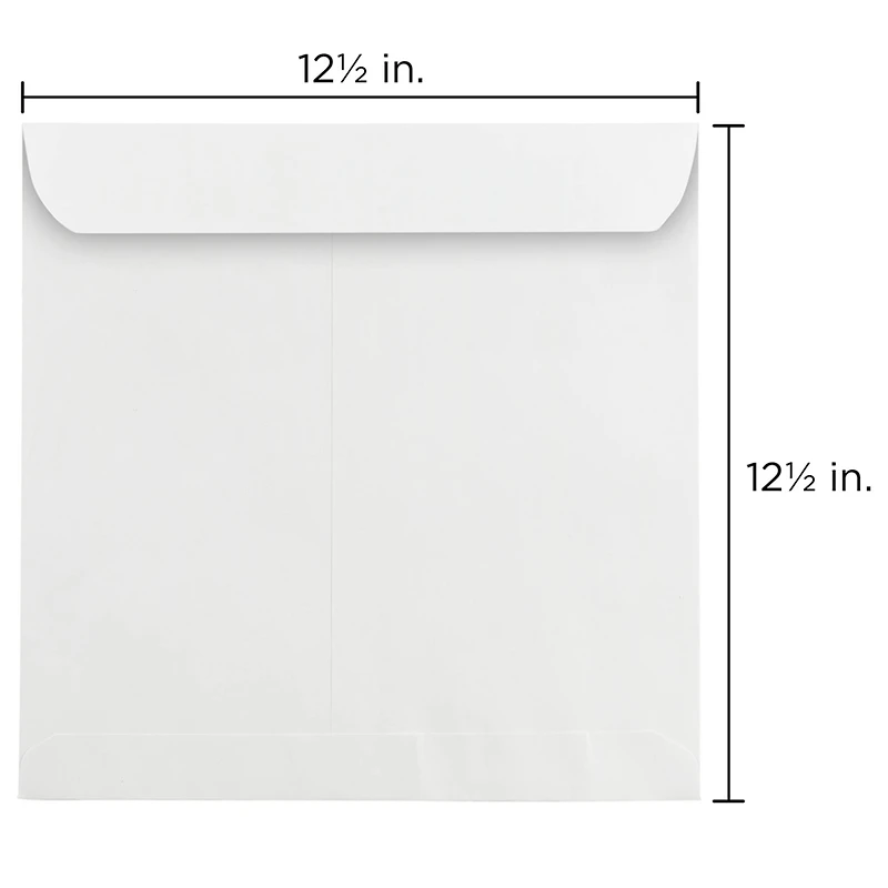 JAM Paper 12.5" Large White Square Invitation Envelopes