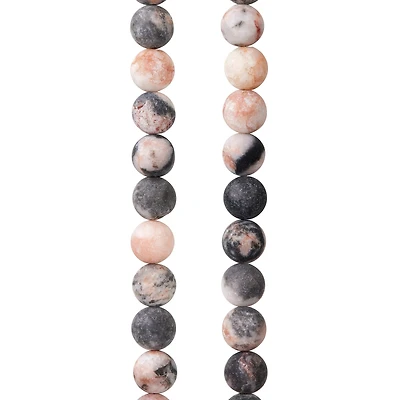 12 Pack: Pink & Gray Mix Agate Round Beads, 8mm by Bead Landing™