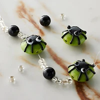 Green & Black Spider Lampwork Glass Bead Mix by Bead Landing™
