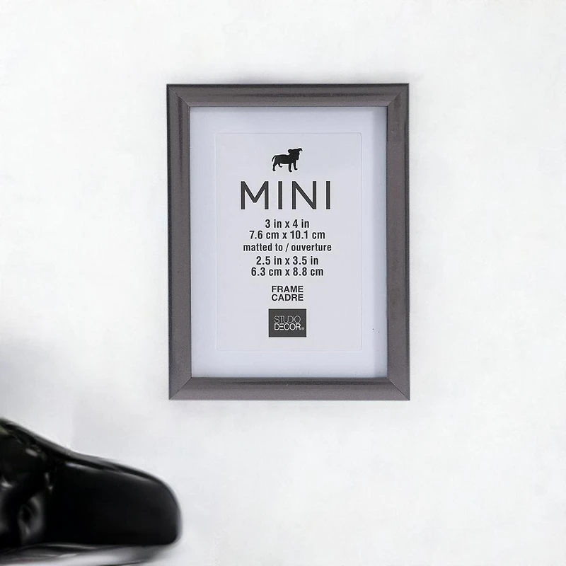Gunmetal Mini Frame with Mat by Studio Décor®