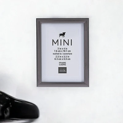 Gunmetal Mini Frame with Mat by Studio Décor®