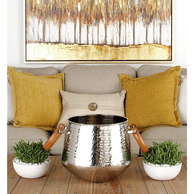 15" Silver Modern Wine Bucket