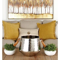 15" Silver Modern Wine Bucket