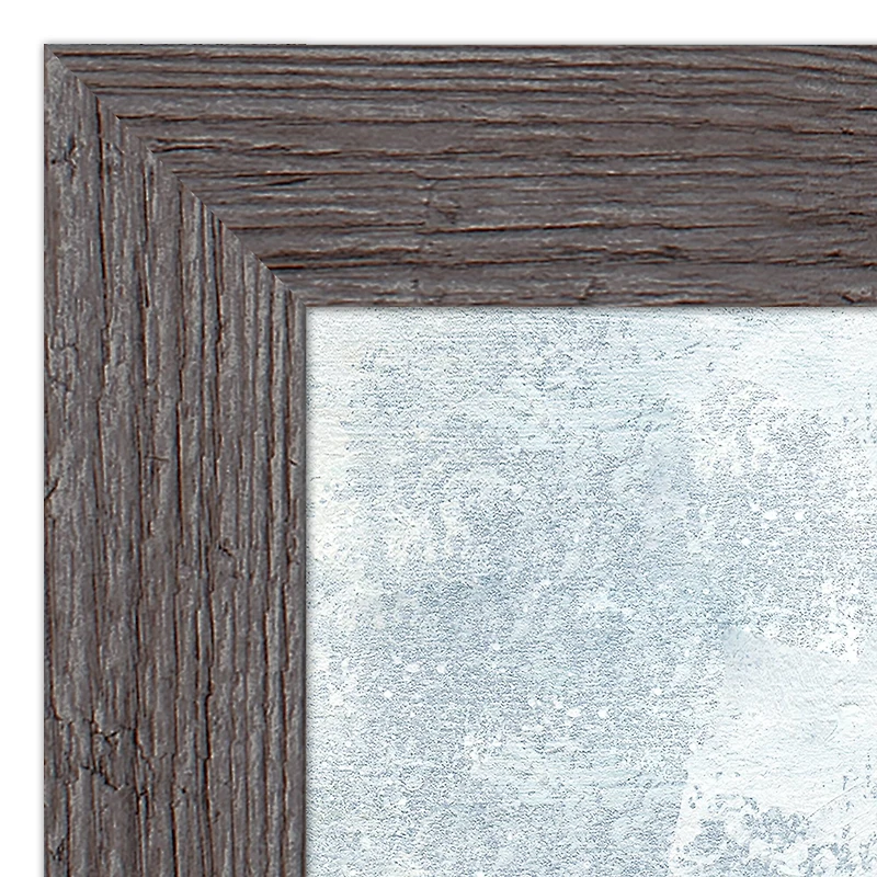 Galaxy Abstract Blues Wall Print in Western Gray Frame