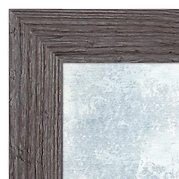 Galaxy Abstract Blues Wall Print in Western Gray Frame