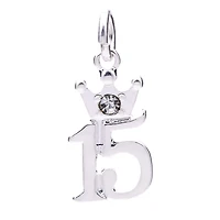 Silver Plated Crown 15 Charm by Bead Landing™
