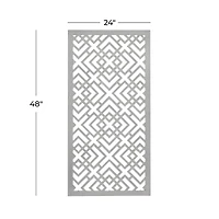 48" White Wood Abstract Farmhouse Wall Décor