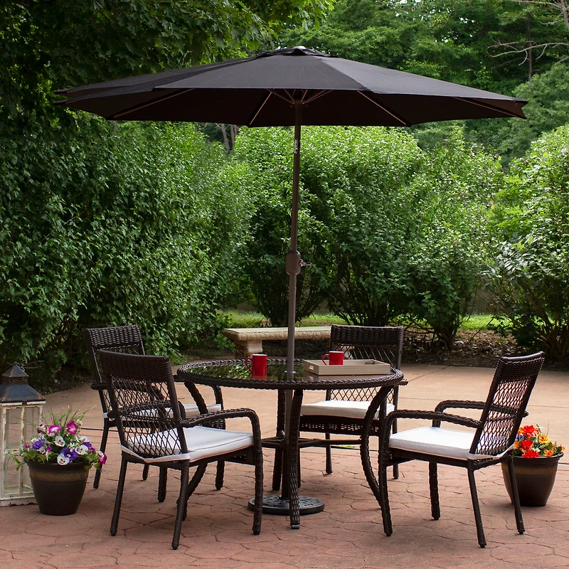 9ft. Outdoor Patio Market Umbrella with Hand Crank & Tilt