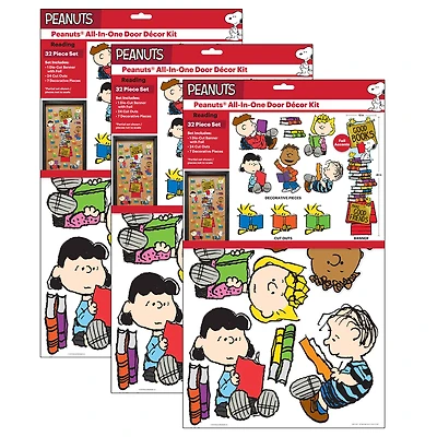 Eureka Peanuts® Reading All-In-One Door Décor Kit, 3 Sets of 32