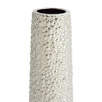 Silver Ceramic Glam Vase, 40" x 8" x 8"