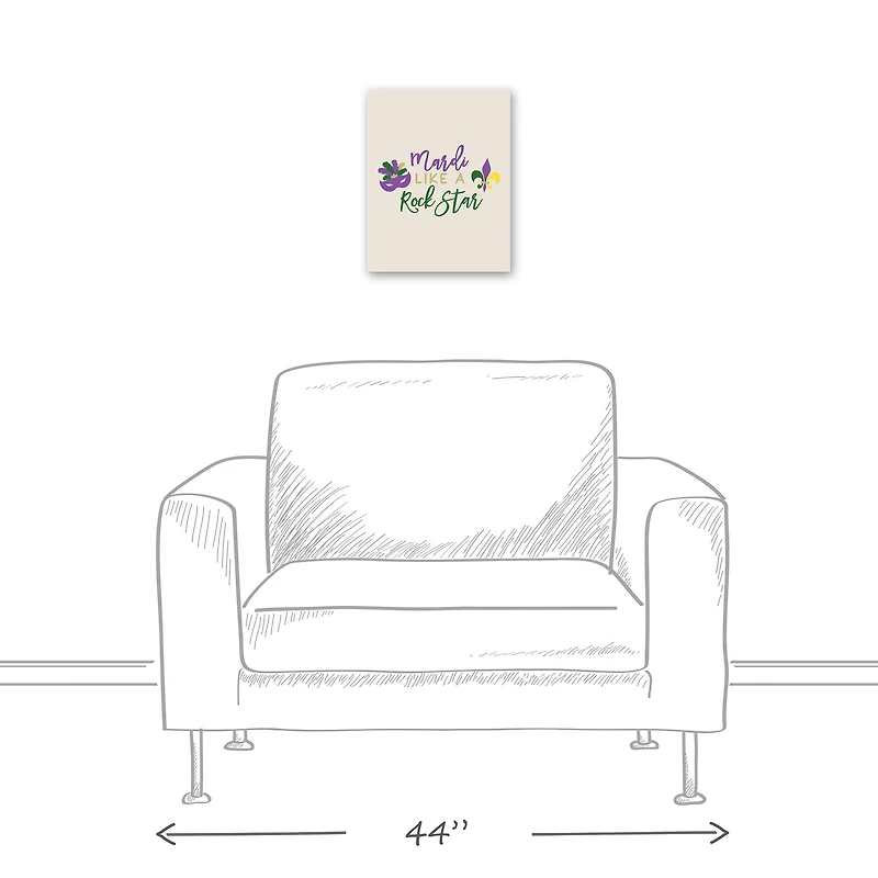 Mardi Gras Rock Star Canvas Wall Art