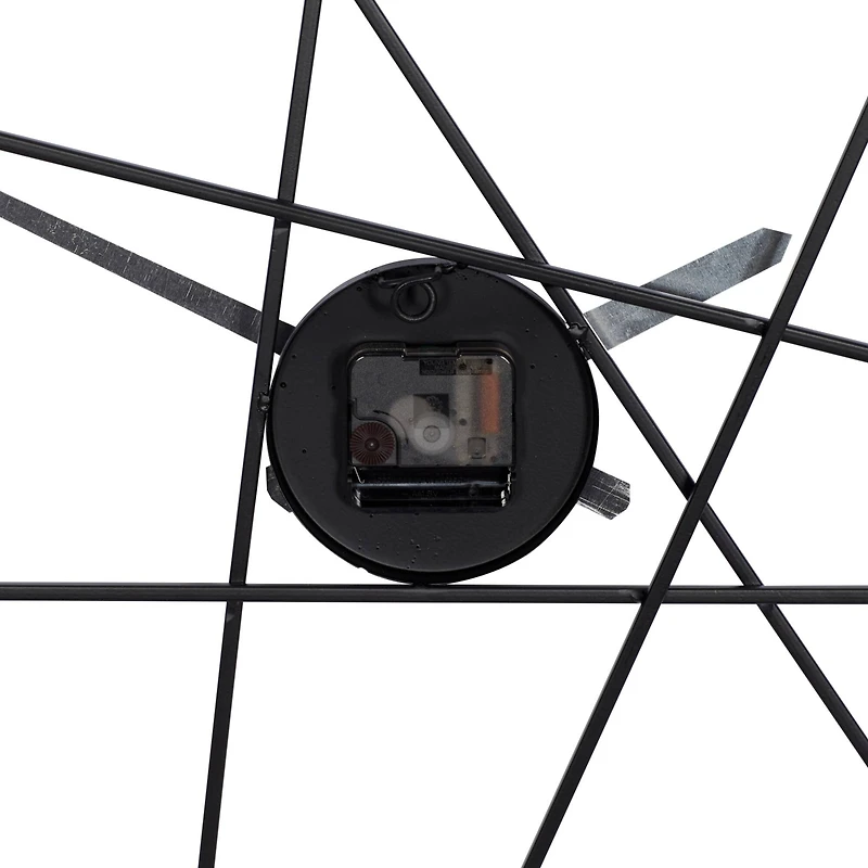 CosmoLiving by Cosmopolitan 24" Black Metal Contemporary Wall Clock