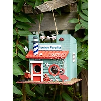 8.5'' Flamingo Paradise Birdhouse