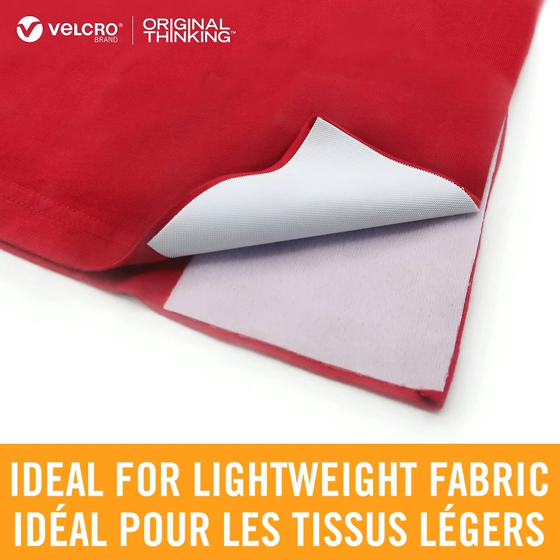 VELCRO® Brand Sleek & Thin™ White Stick On Fastener Rectangle