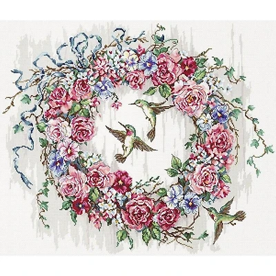 Letistitch Hummingbird Wreath Counted Cross Stitch Kit