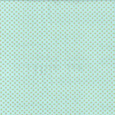 Fabric Traditions Light Blue Vintage Ditsy Rose Cotton Fabric