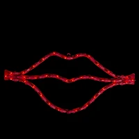 8" Lighted Red Lips Window Silhouette Decoration