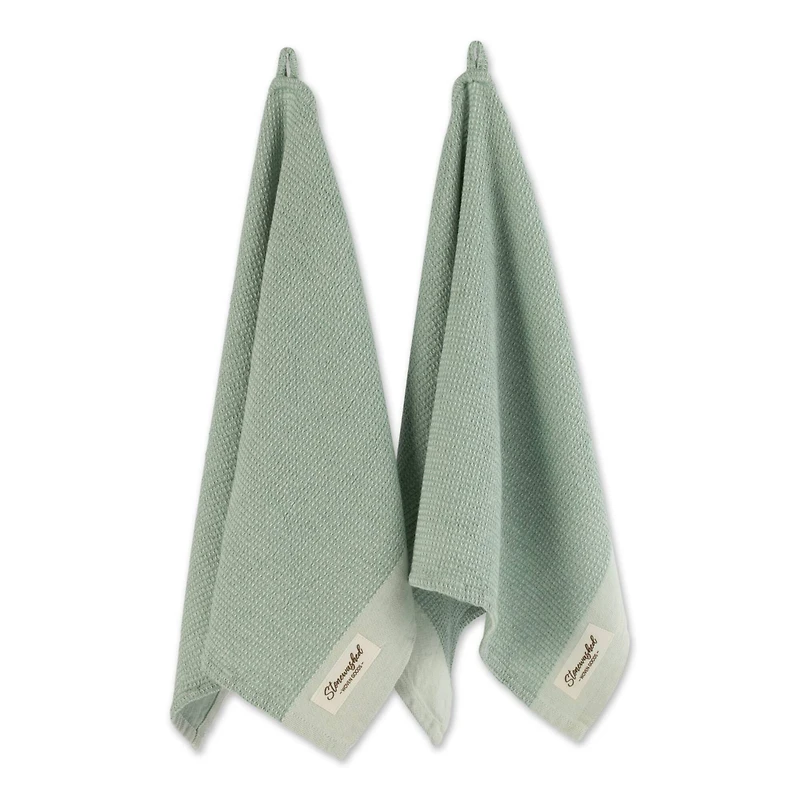 DII® Jadeite Washed Waffle Woven Dishtowels, 2ct.