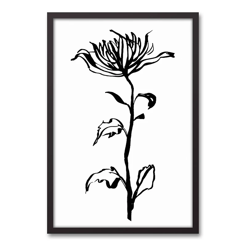 Tall Botanical 20" x 30" Black Framed Canvas - Set of 2