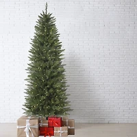6.5ft. Pre-Lit Dumont Pencil Artificial Christmas Tree, Soft White LED Lights