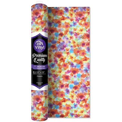 PA Vinyl Flowers Print Iron On Vinyl