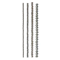 12 Packs: 4 ct. (48 total) Gray Faceted Glass Rondelle Bead Strands by Bead Landing™
