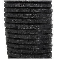 3.5ft. Black Abstract Ribbed Figure Sculpture