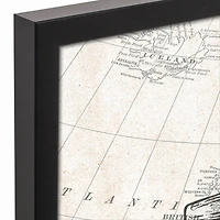 Neutral Anchor Black Framed Canvas