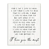 Stupell Industries I Love You the Most Wall Plaque