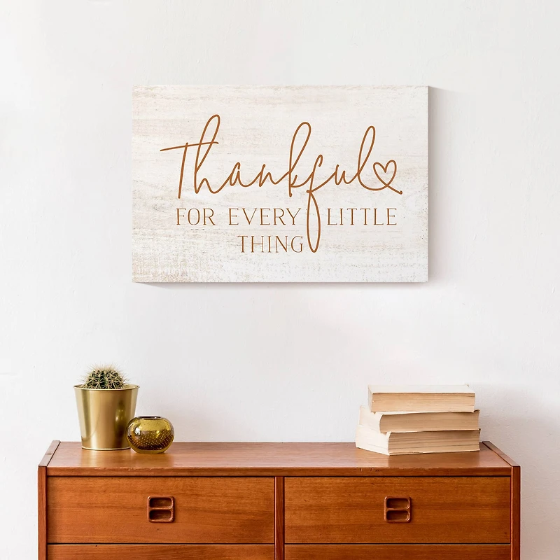 Thankful for Every Little Thing 18" x 12' Canvas Wall Art
