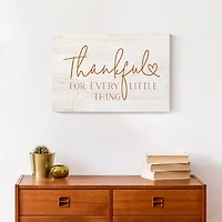 Thankful for Every Little Thing 18" x 12' Canvas Wall Art
