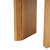 23.5" Brown Wood Cutout Arch Side End Accent Table